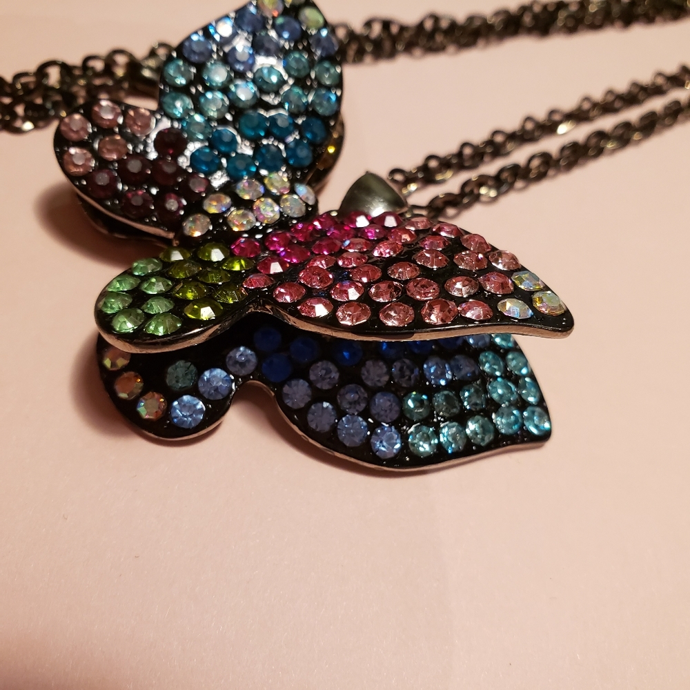 Butterfly Rhinestone Necklace